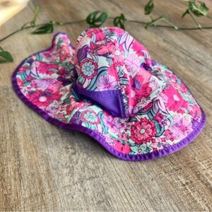 Floral Kids Sun Hat 2-5 years EUC Sunday afternoon play hat